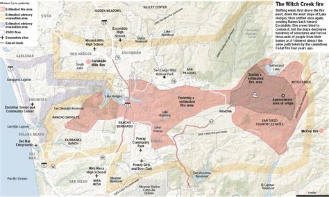 Witch creek fire map